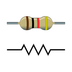 carbon film resistor electronic symbol