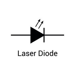 electronic symbol of laser diode vector illustration