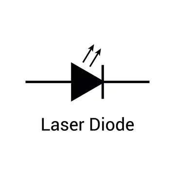 Stockvector electronic symbol of laser diode vector illustration | Adobe  Stock