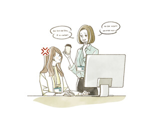 仕事中に嫌味を言ってくる女性社員