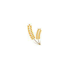Agriculture Organic Wheat Logo Template Vector Icon Design