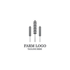 Agriculture Organic Wheat Logo Template Vector Icon Design