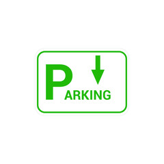 parking lot sign. traffic sign vector illustration