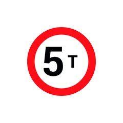 Load limit sign. Traffic sign vector illustration