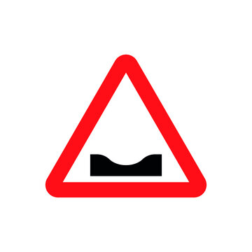 bumps sign. Traffic sign vector illustration