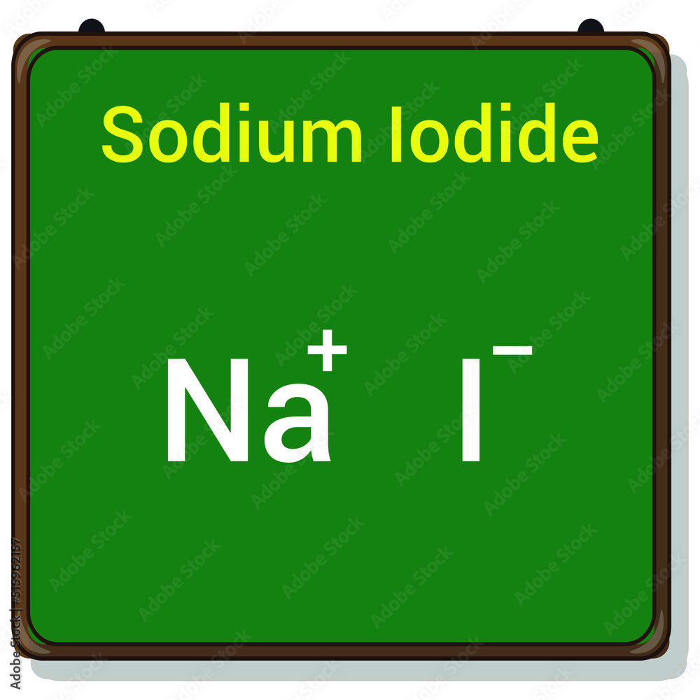 Poster chemical structure of Sodium iodide (NaI)