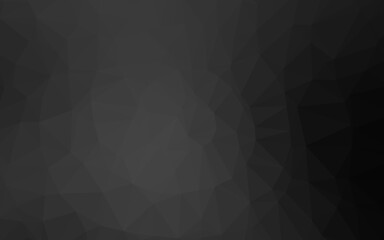 Dark Silver, Gray vector polygon abstract background.