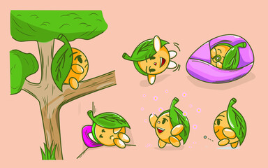 Hand drawn Abstract funny cute Comic characters. Big Set of Different colored Vector illustrations.