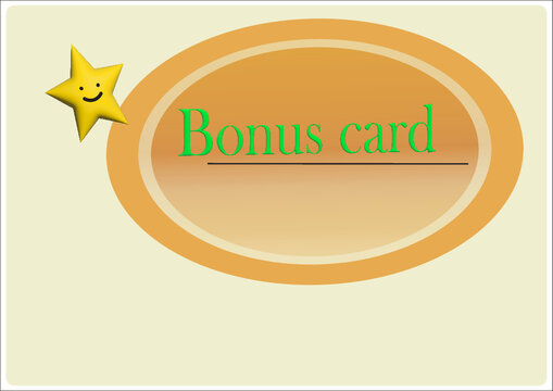 Bonus card with star symbol