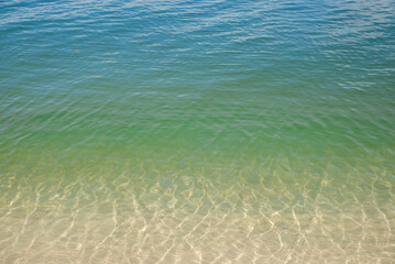 water at the beach