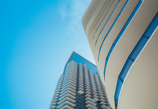 modern office building with sky miami 