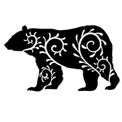 bear, bear line art, bear outline, animal, bear doodle, bear zentangle, bear flower, bear mandala, handrawn, hand drawn, hand draw, vector, silhouette, mammal, illustration, elephant, wild, dog, wildl