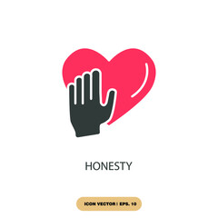 honesty icons  symbol vector elements for infographic web