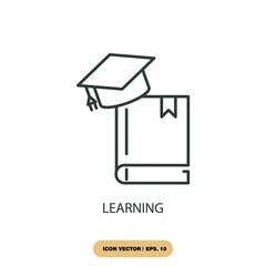 learning icons  symbol vector elements for infographic web