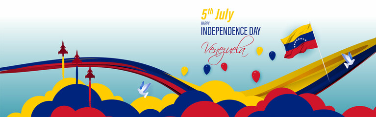 Vector illustration for Venezuela Independence Day