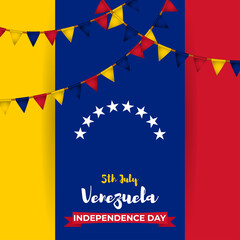 Vector illustration for Venezuela Independence Day