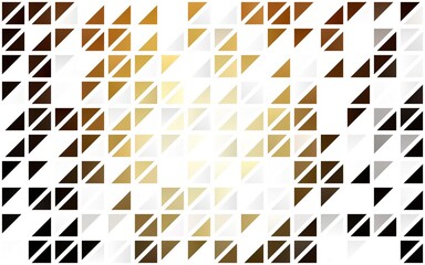 Light Yellow, Orange vector seamless template with crystals, triangles.