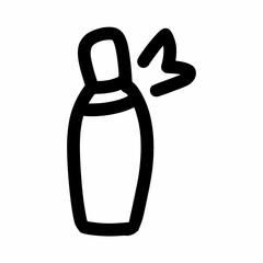 single pin bowling lineart vector illustration icon design template with outline doodle hand drawn style for coloring book