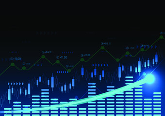 Stock market financial background or forex trading graph in investment-friendly graphic style