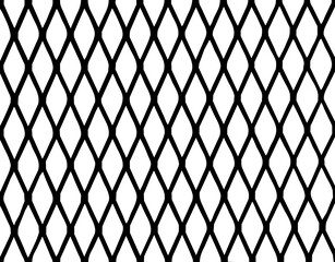 Black grille pattern isolated on white background with clipping path