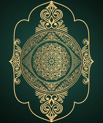 Islamic book cover design. Floral Islamic banner and poster template.