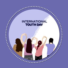 international youth day vector illustration