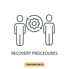 recovery procedures icons  symbol vector elements for infographic web