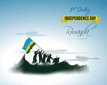 Vector illustration for Rwanda Independence Day banner