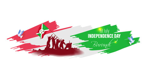Vector illustration for Burundi Independence Day banner