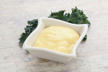 Cheese sauce in the bowl