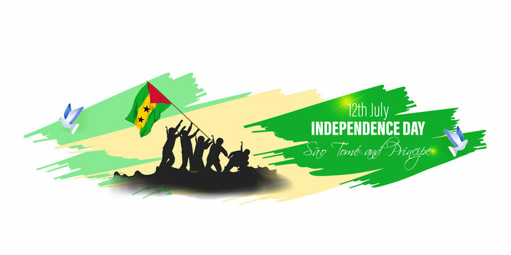 Vector illustration for Sao Tome and Principe Independence Day banner