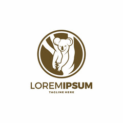 Koala logo illustration vector template