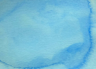 Watery blue watercolor full background paper and paint texture wallpaper