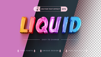 Unicorn Slime - Editable Text Effect, Font Style