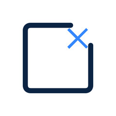 Close file or document delete icon