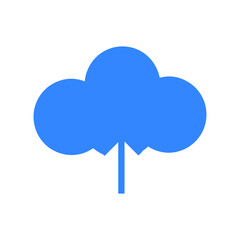 Cloud download or network storage icon