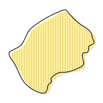 recommend clip art: Stylized simple outline map of Lesotho icon.