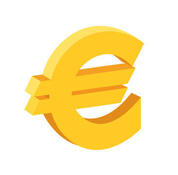 Euro gold coin. vector illustration