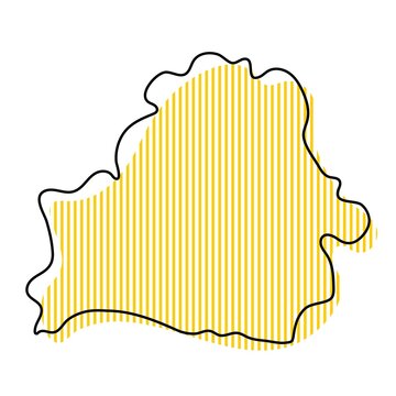 recommend clip art: Stylized simple outline map of Belarus icon.
