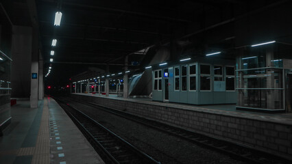 train station in the night
