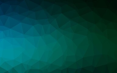 Fototapeta premium Dark Blue, Green vector polygonal pattern.
