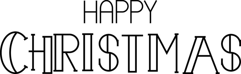 Happy Christmas lettering quote