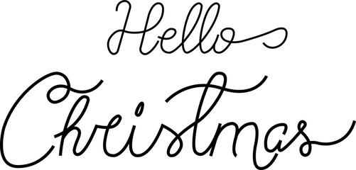 Hello Christmas lettering quote
