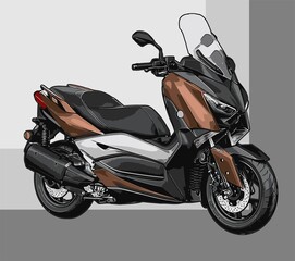 brown and black motorcycle