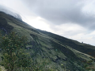 clouds over the mountains