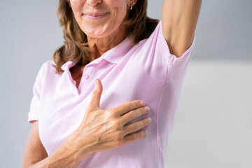 Woman Sweating Very Badly Under Armpit