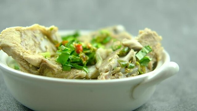 Hot and Spicy pork rib soup, Tom yum pork rib Thai called "Tom Leng Zap&rdquo;, Thai style food