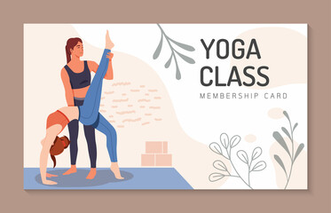 Young woman enjoying yoga class , Healthy lifestyle, active recreation, Yoga day, Woman doing yoga exercises. character Vector illustration.