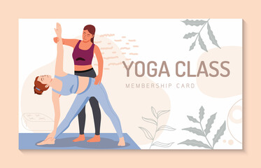 Fototapeta premium Young woman enjoying yoga class , Healthy lifestyle, active recreation, Yoga day, Woman doing yoga exercises. character Vector illustration.