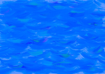 Fototapeta na wymiar 油彩の水面背景素材　ディープブルー